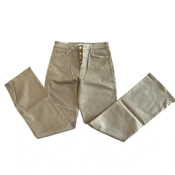 Hudson Faye High Rise Flare Jeans Coated Chinchilla Brown Size 29 NWT - Picture 2 of 14